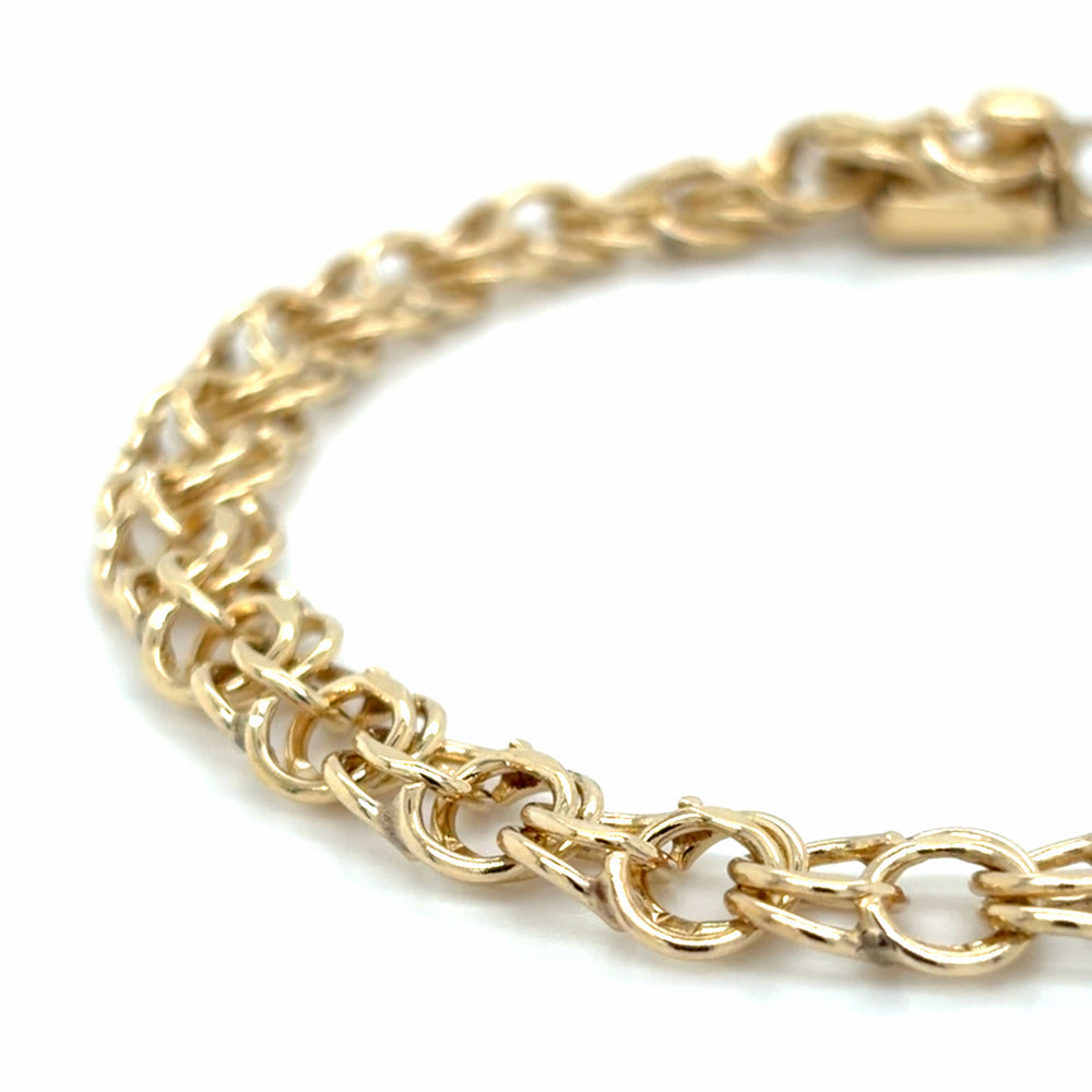 Estate 7.5" Gold Charm Bracelet
