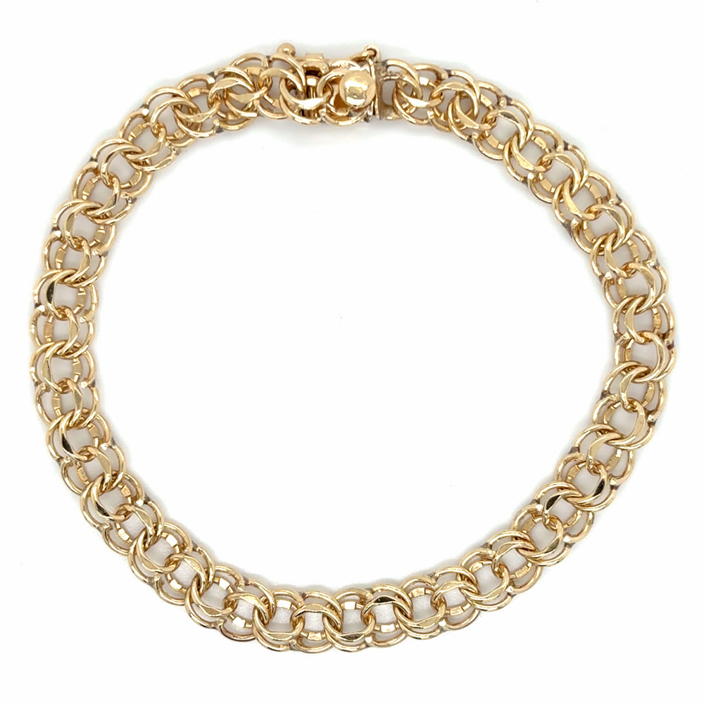 Estate 7.5" Gold Charm Bracelet