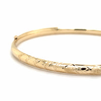 Estate Chevron Patterned Oval Bangle