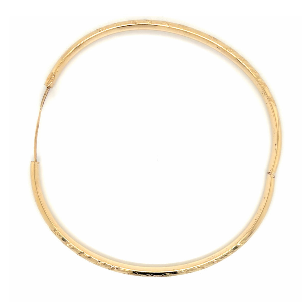 Estate Chevron Patterned Oval Bangle