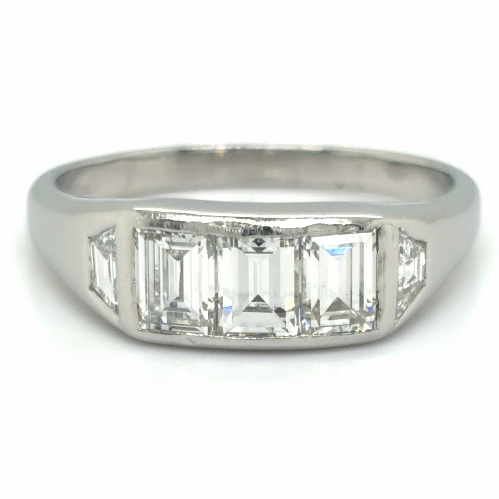 Estate Gent's Platinum Diamond Ring