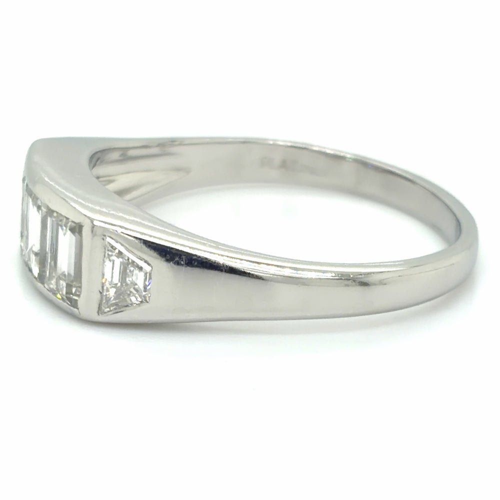 Estate Gent's Platinum Diamond Ring