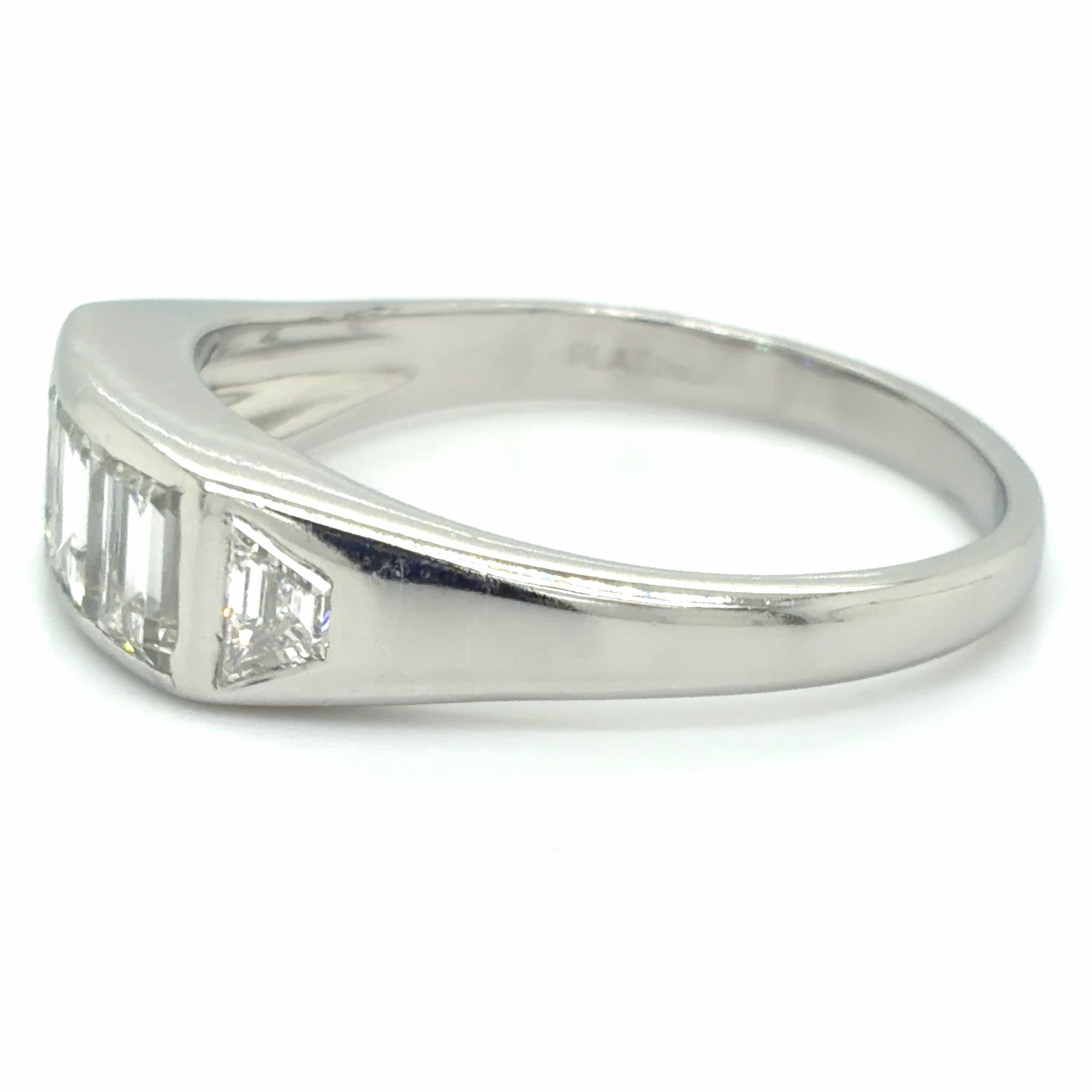 Estate Gent's Platinum Diamond Ring