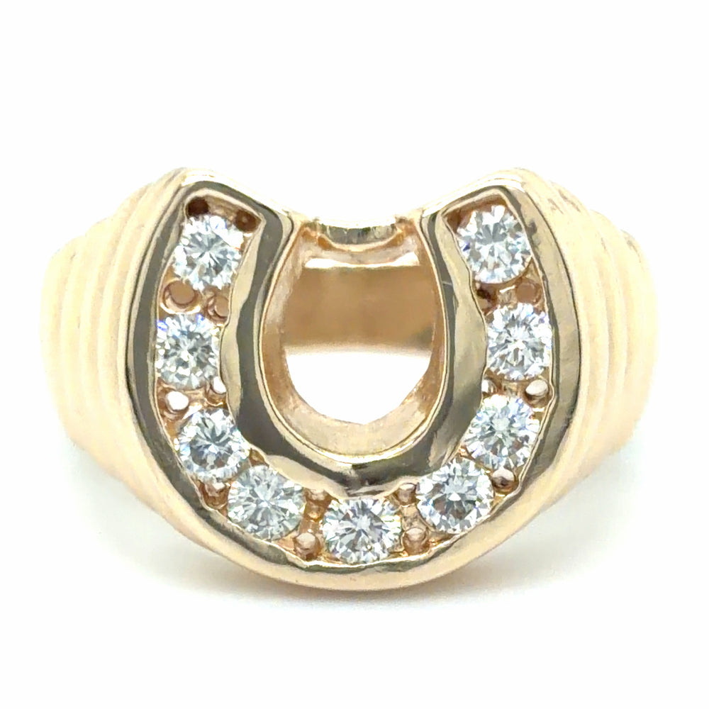 Estate Diamond Horseshoe Ring