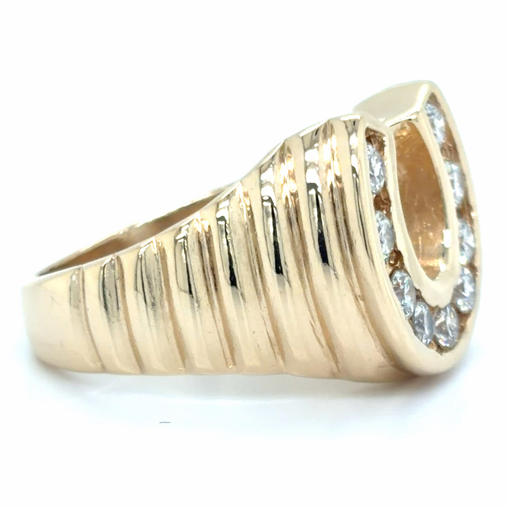 Estate Diamond Horseshoe Ring