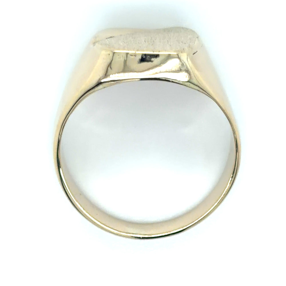 Estate Brushed & Polished Finish Signet Ring