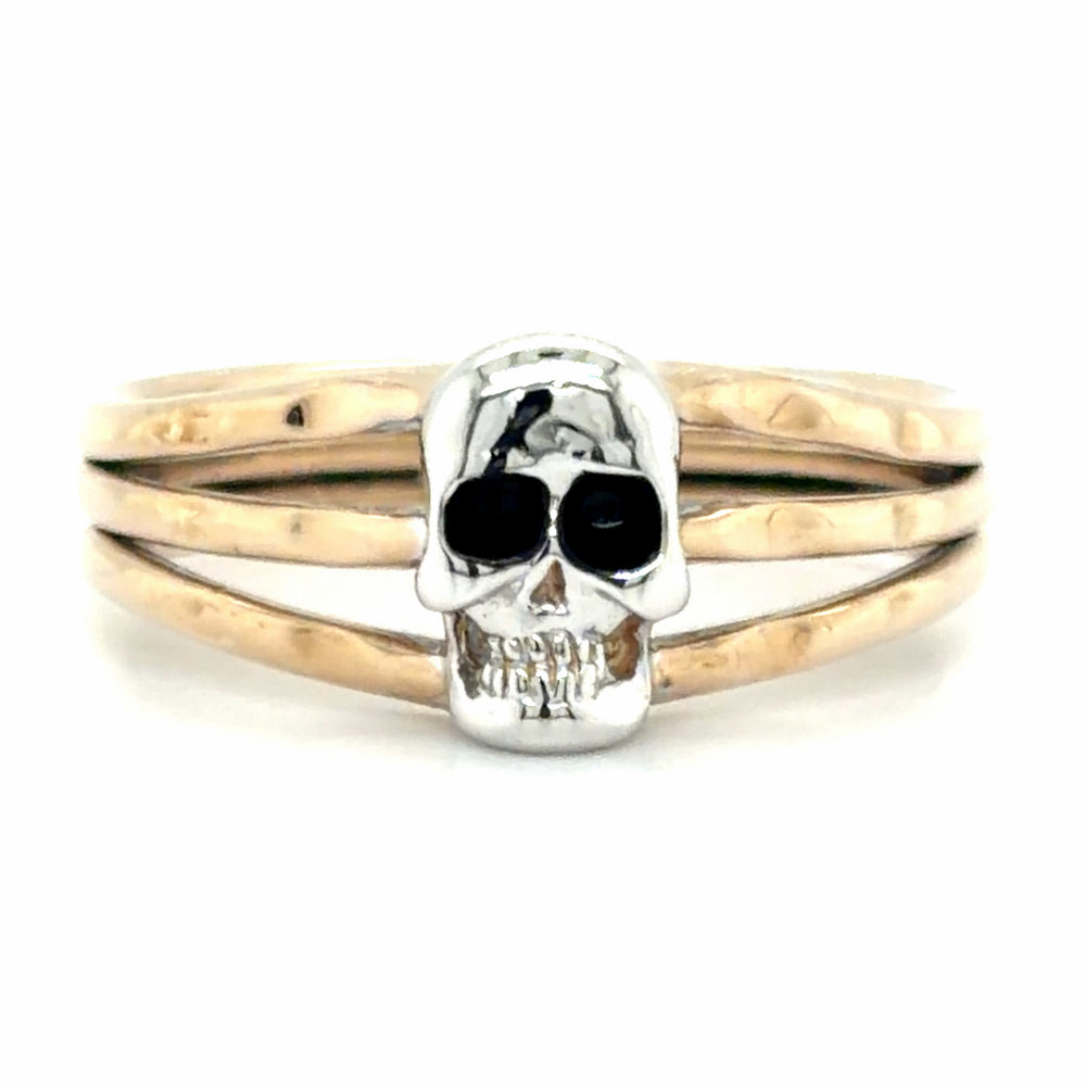 Estate Two-Tone Skull Ring