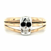 Estate Two-Tone Skull Ring