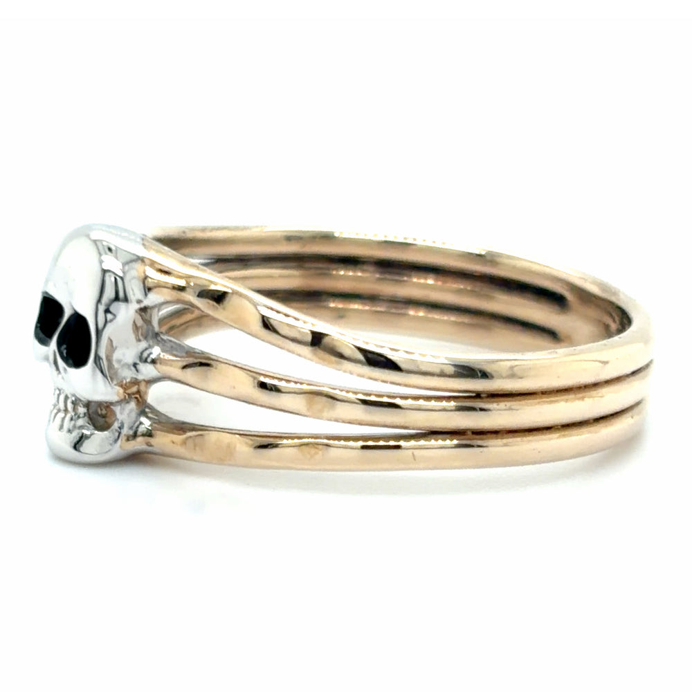 Estate Two-Tone Skull Ring