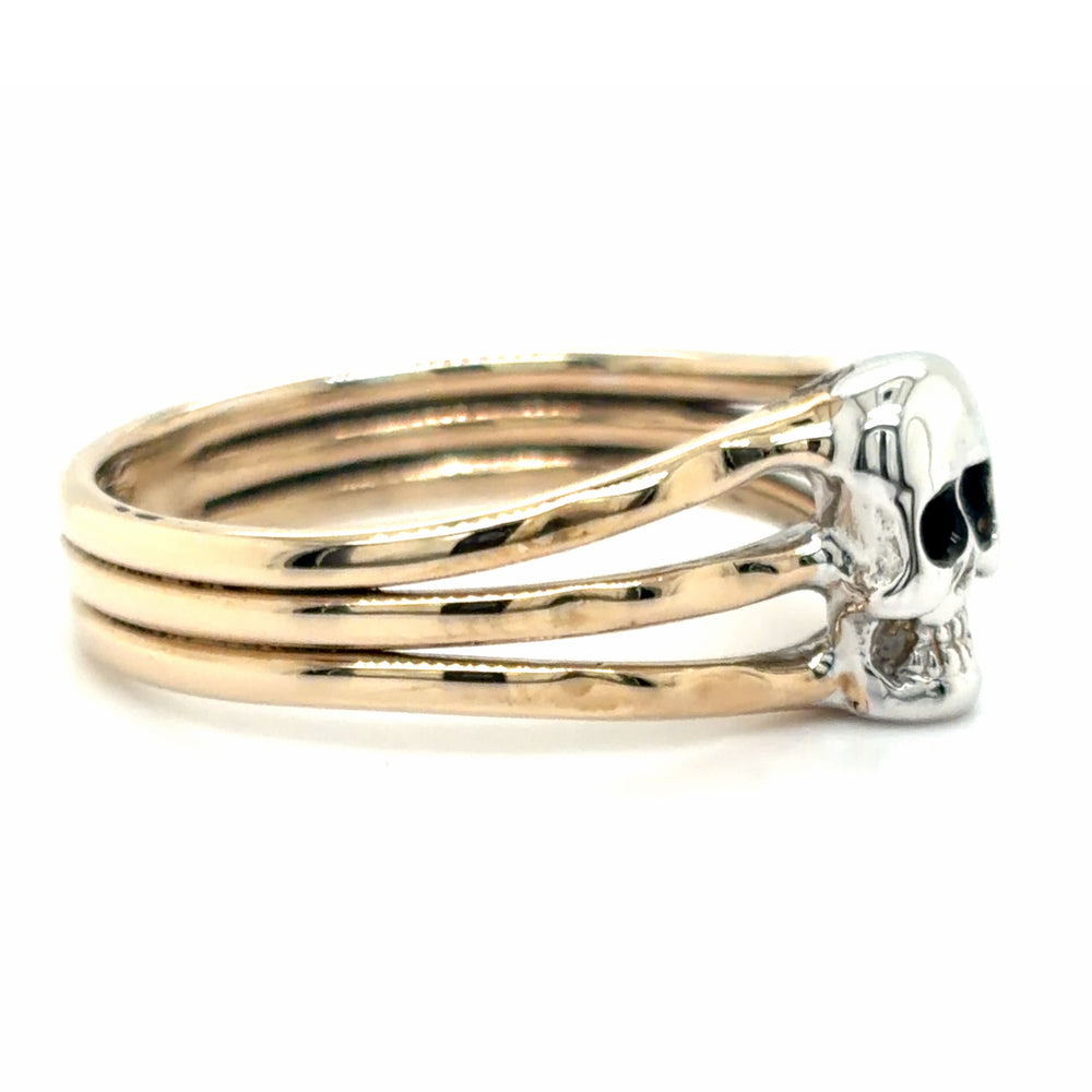 Estate Two-Tone Skull Ring