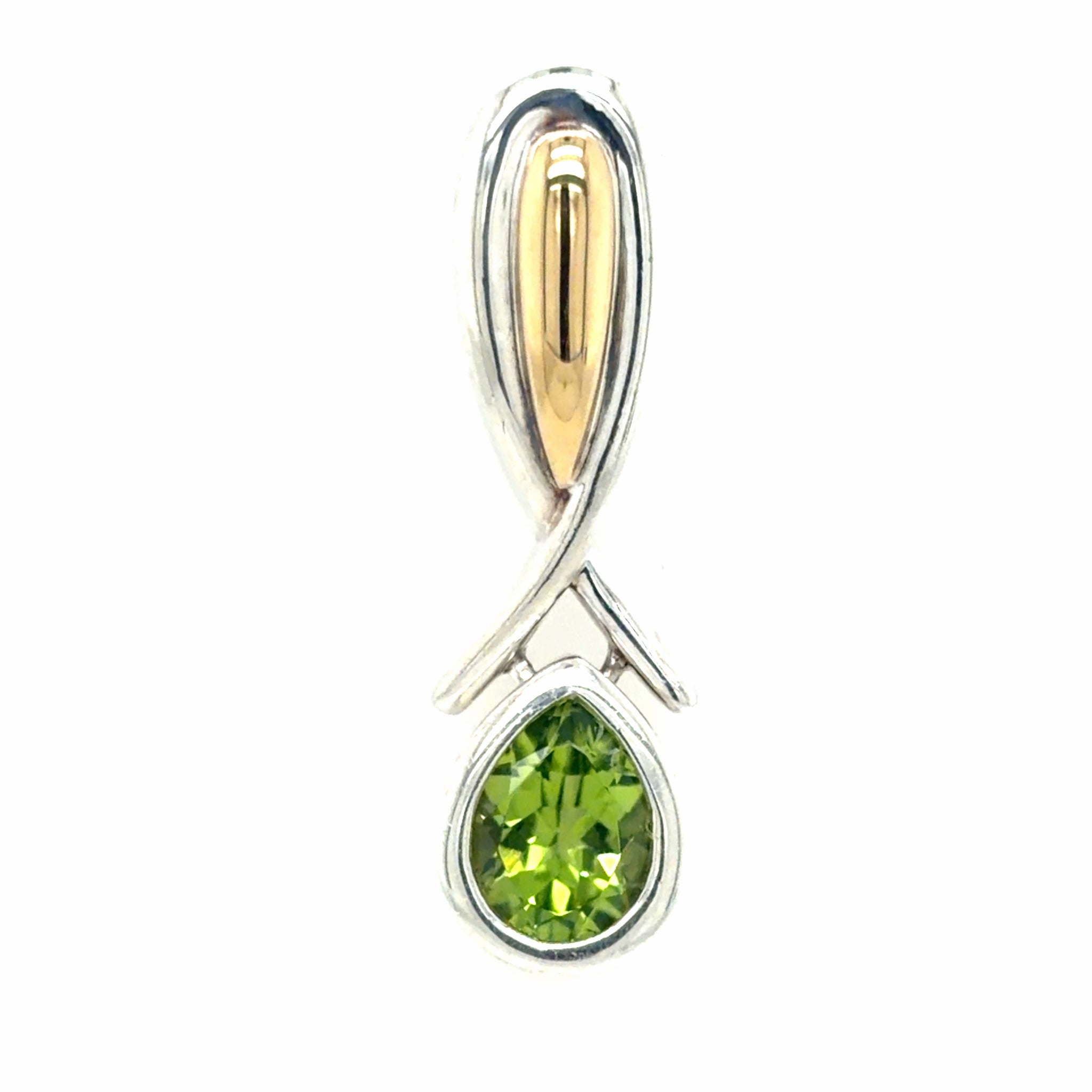 Estate Goldman Kolber Peridot Drop Pendant