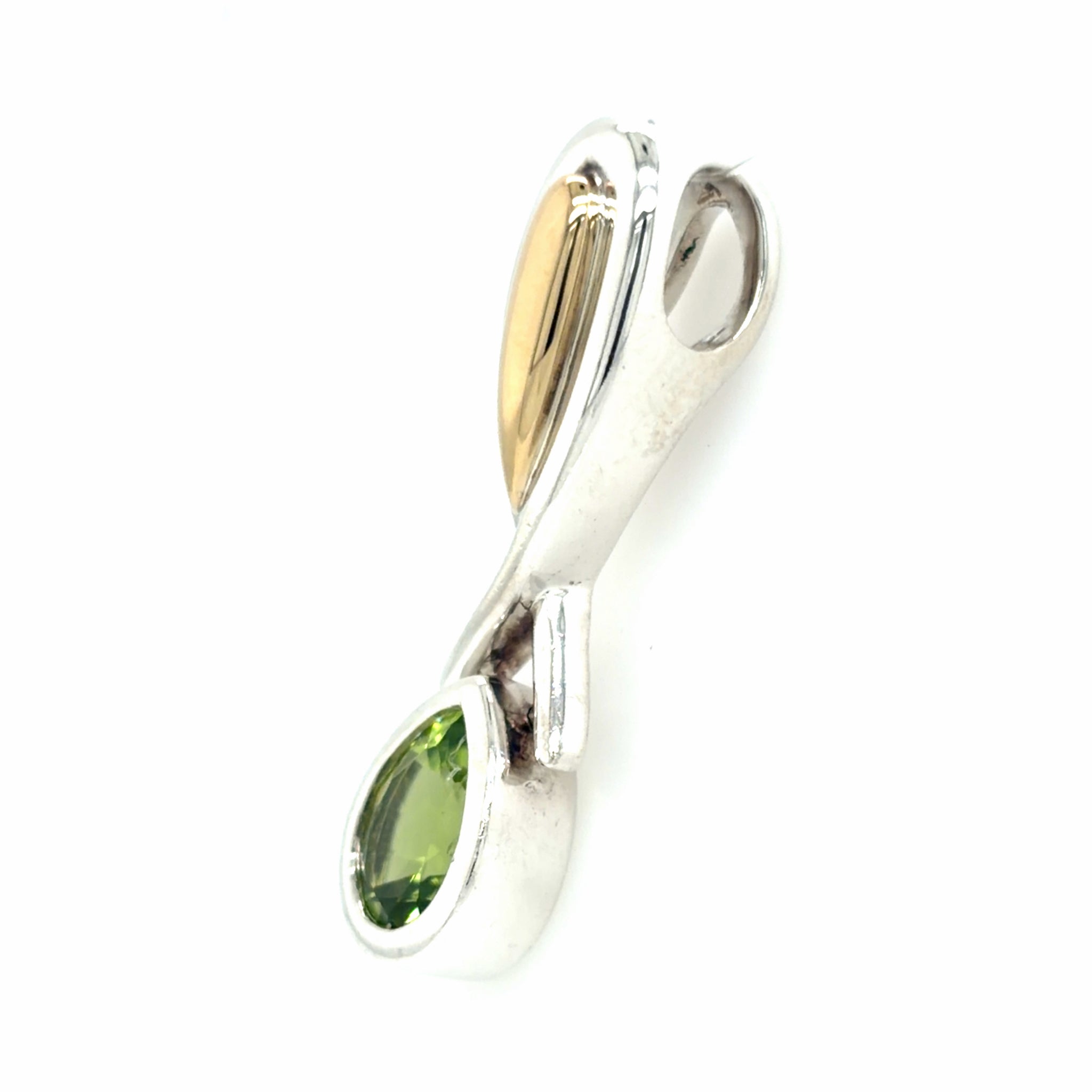 Estate Goldman Kolber Peridot Drop Pendant