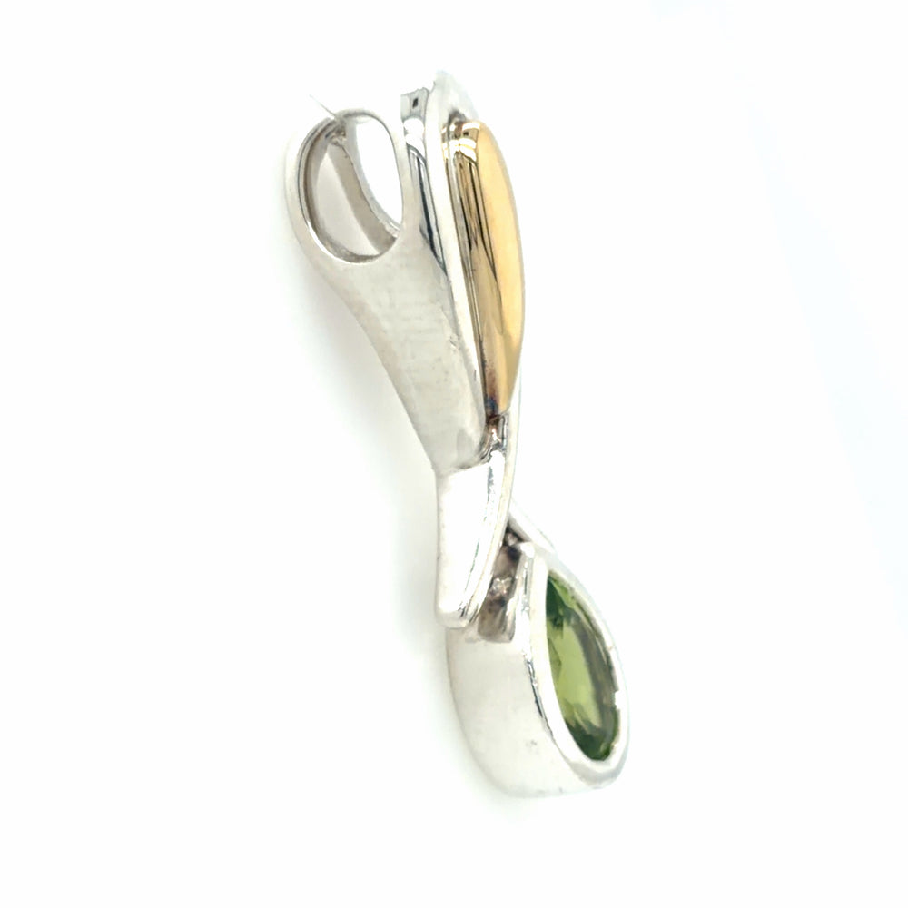 Estate Goldman Kolber Peridot Drop Pendant
