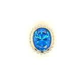 Estate Sterling Silver Glacier Topaz Bezel