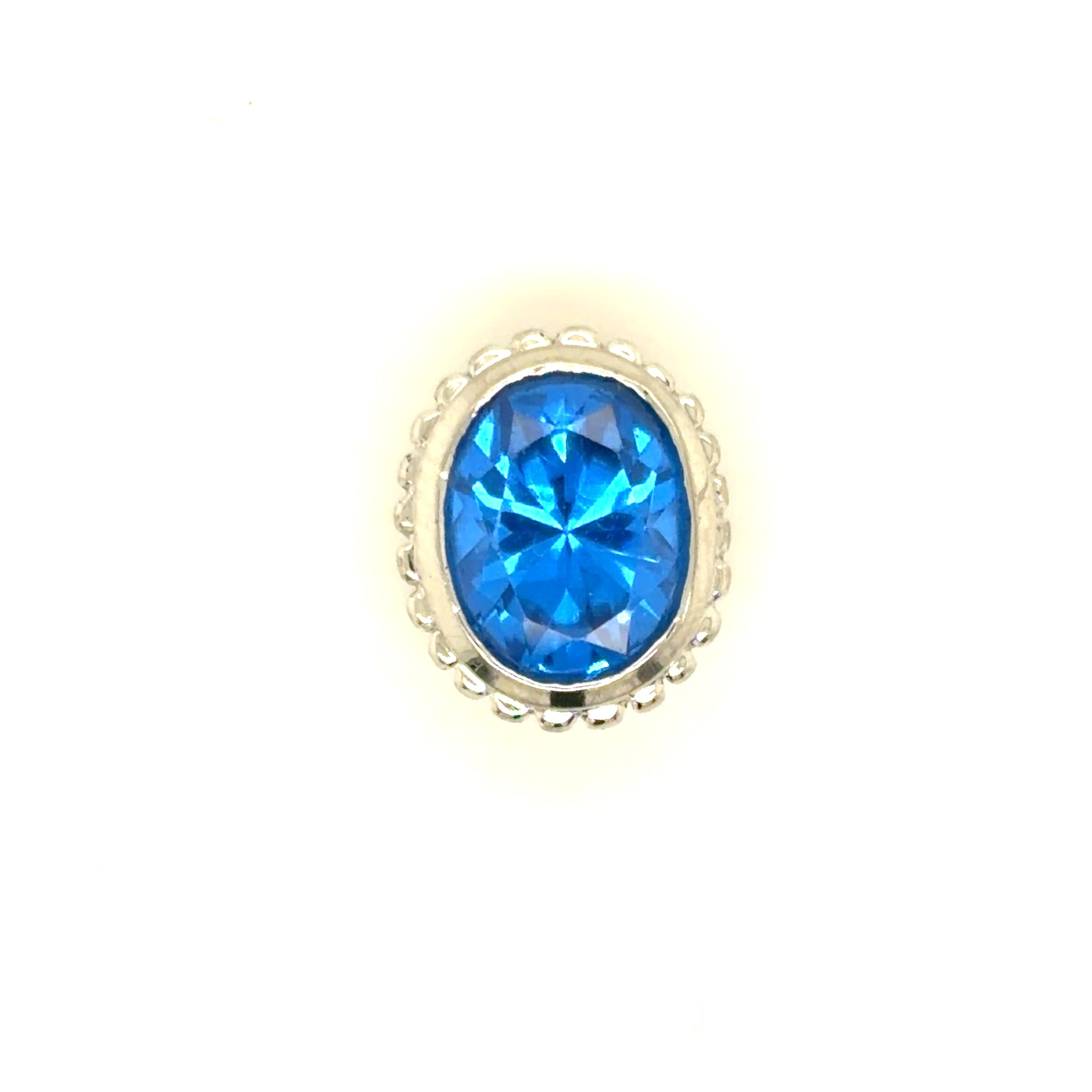 Estate Sterling Silver Glacier Topaz Bezel