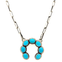 Estate Turquoise Naja Pendant Necklace