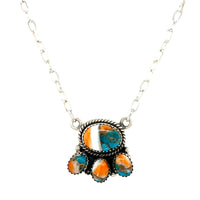 Estate Spiny Oyster Copper Turquoise Pendant by HaDa