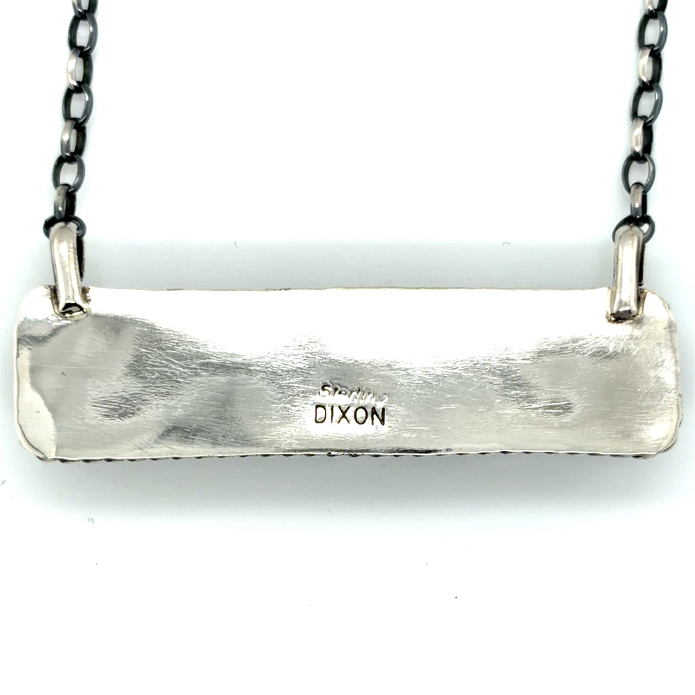 Estate White Buffalo Turquoise Pendant by Johnny Dixon