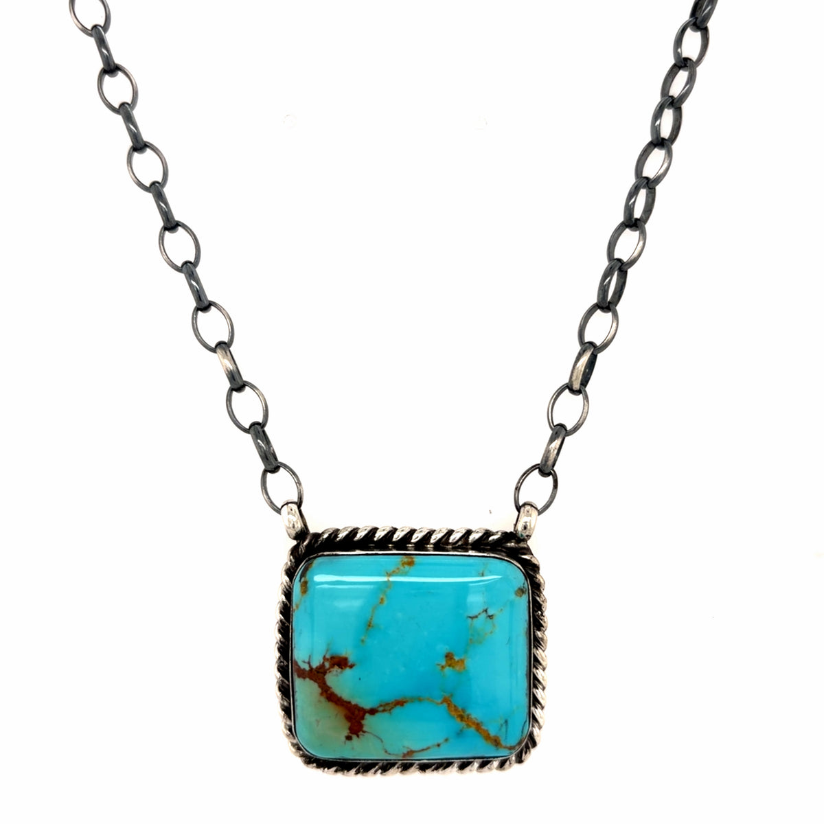 Estate Royston Turquoise Pendant by Donovan Skeets