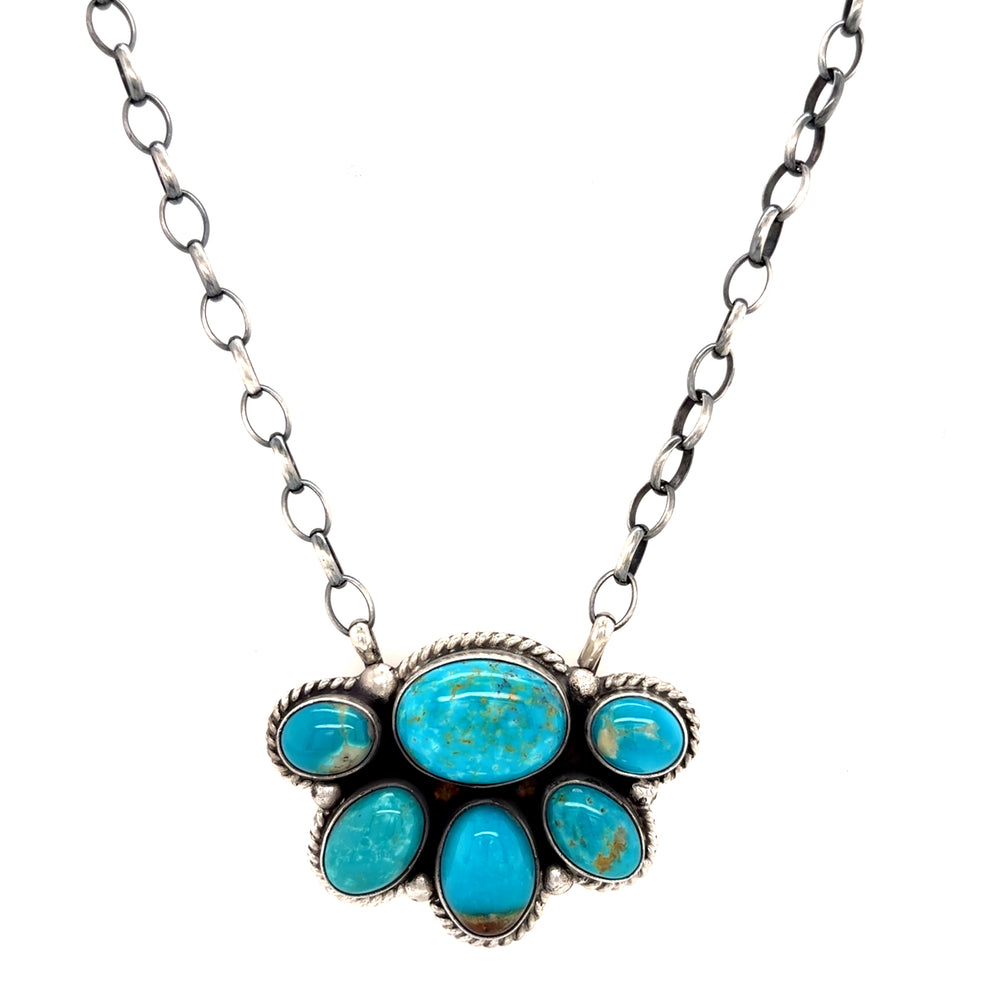 Estate Kingman Turquoise Pendant by Elouise Kee