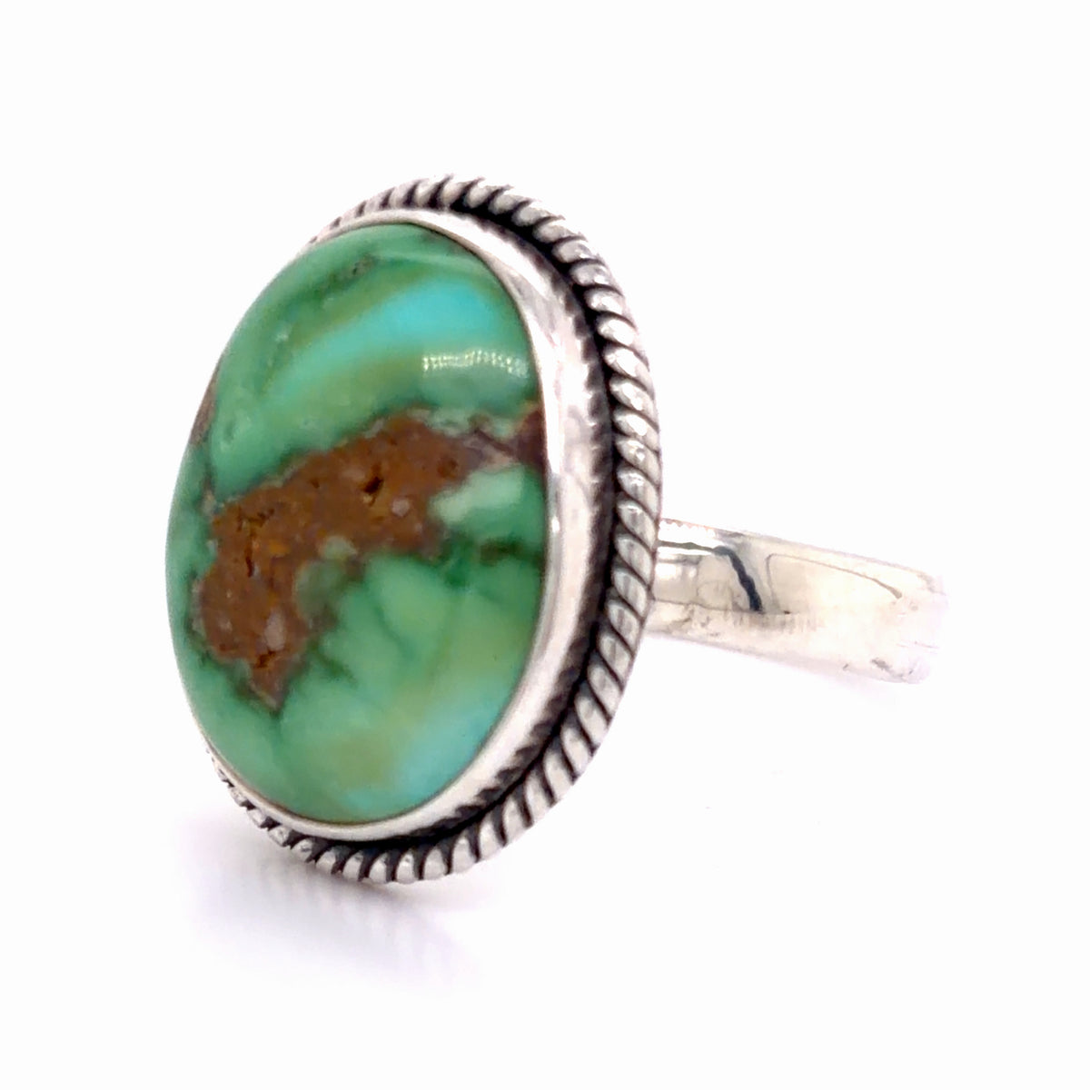 Estate  Green Copper Turquoise Statement Ring