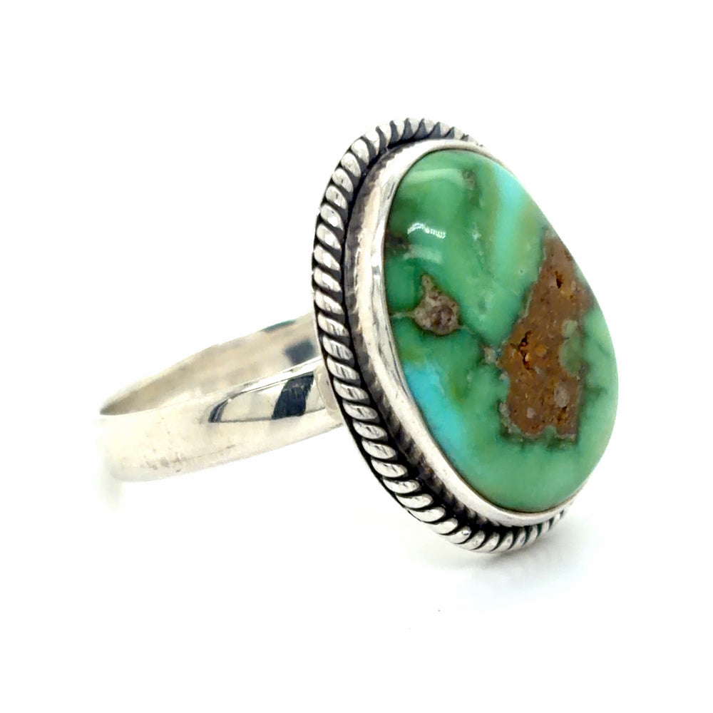 Estate  Green Copper Turquoise Statement Ring