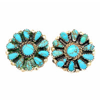 Estate Turquoise Cluster Post Earrings