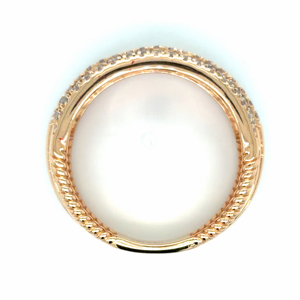 Estate Pink & White Diamond 5-Row Band