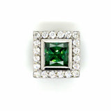Estate Caerleon Green & White CZ Bezel