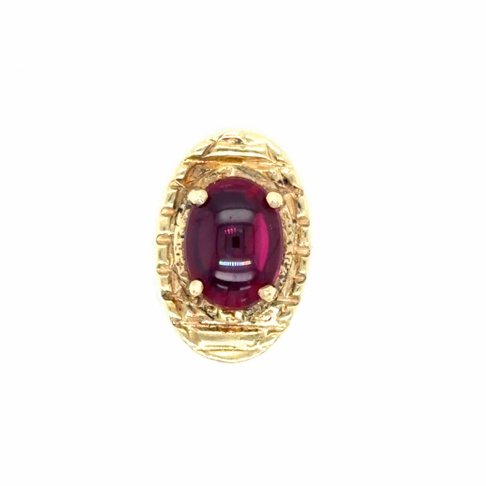 Estate Lab Grown Ruby Oval Slide