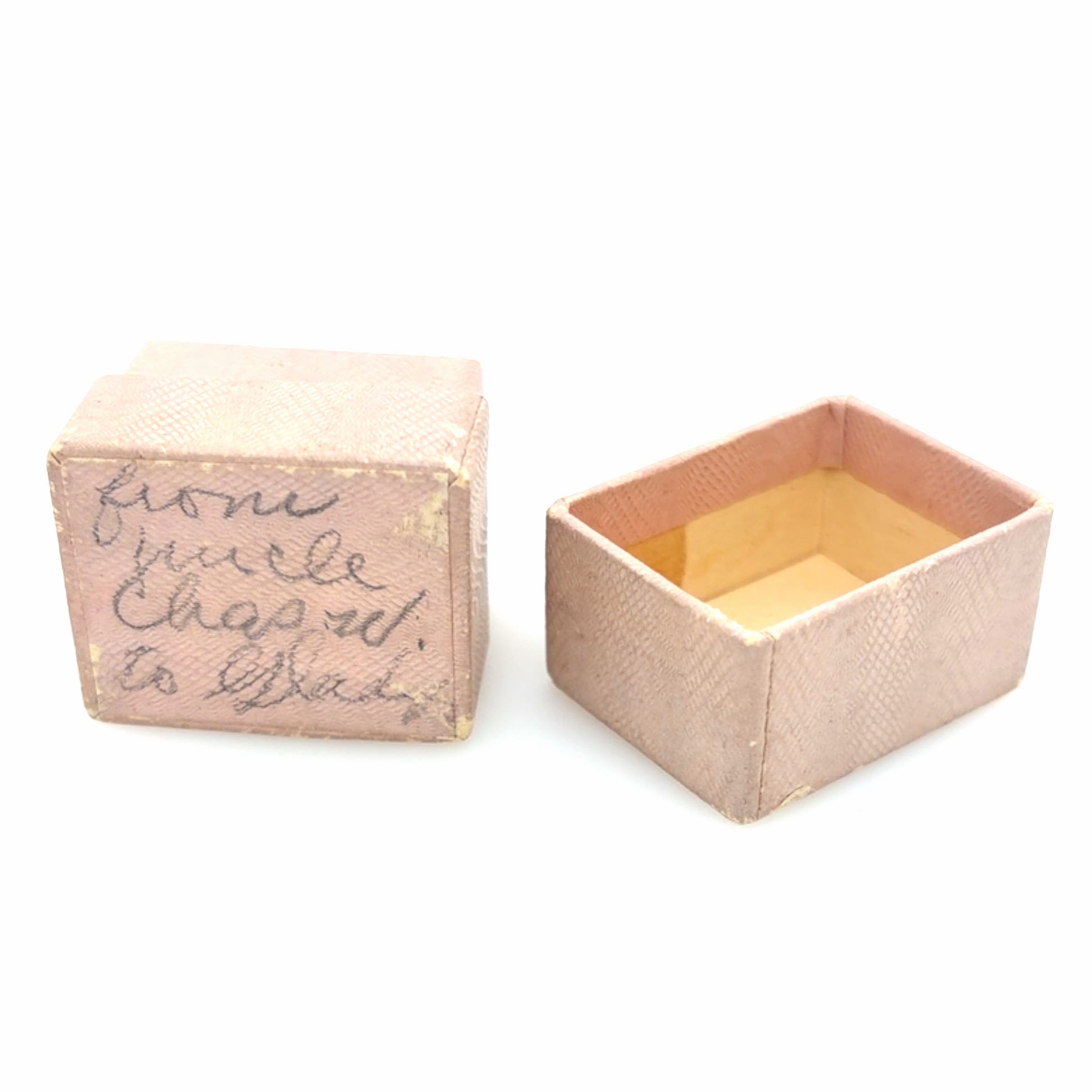 Estate Vintage Sol. Marks & Sons Pink Ring Box
