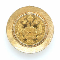 Estate 1915 Austrian 1-Ducat Coin Brooch/Pendant