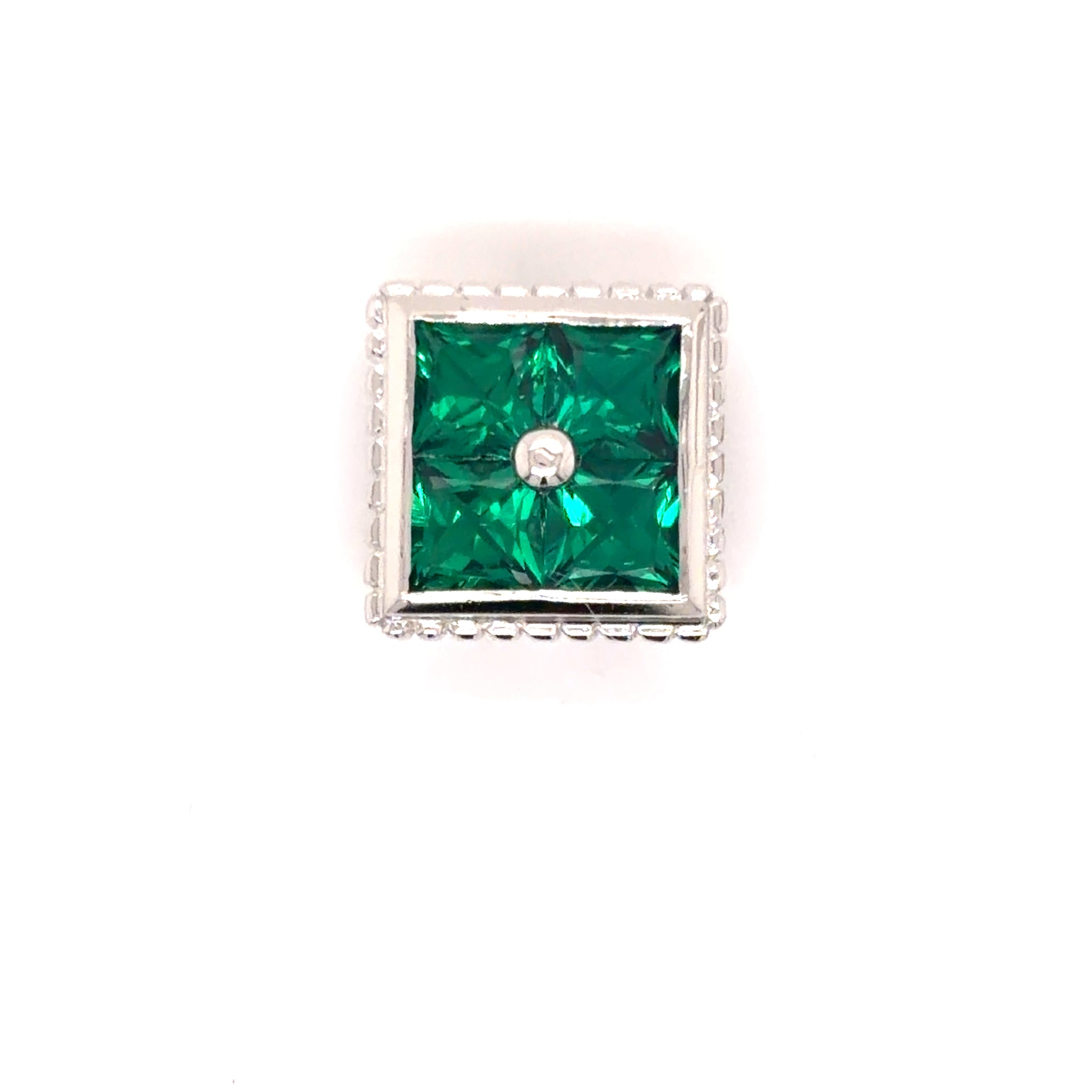 Estate Caerleon Created Emerald Bezel