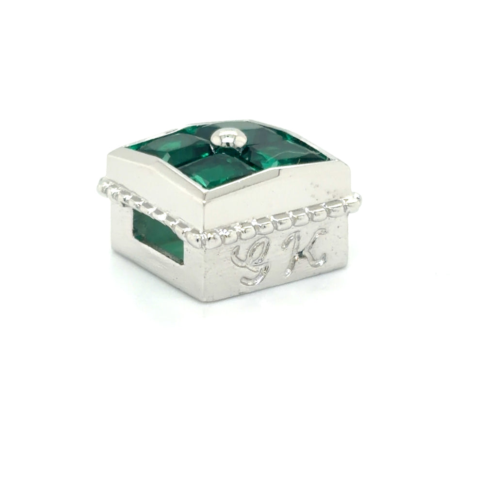 Estate Caerleon Created Emerald Bezel