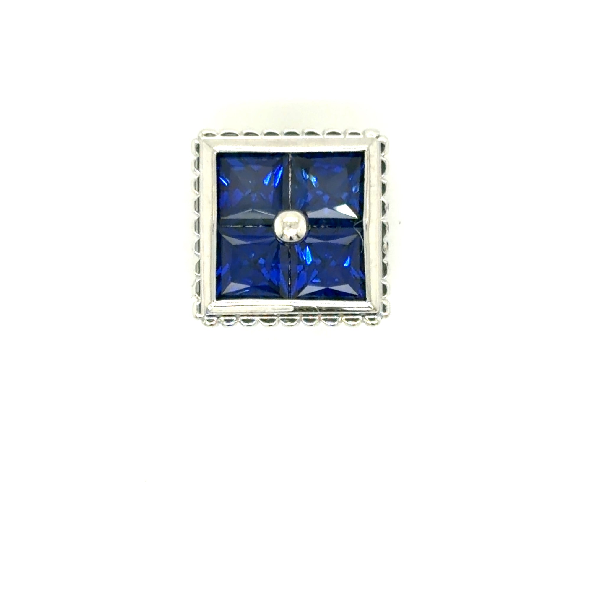 Estate Caerleon Created Sapphire Bezel