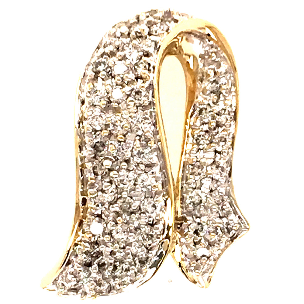 Estate 0.50cttw Diamond Ribbon Pendant