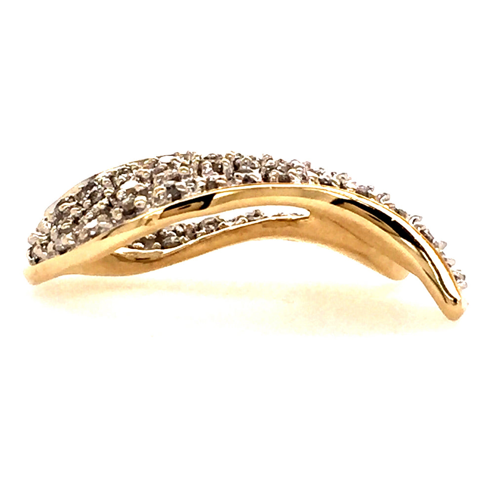 Estate 0.50cttw Diamond Ribbon Pendant