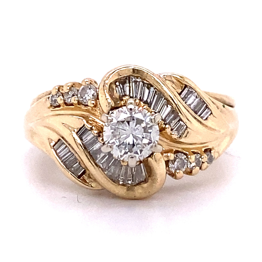 Estate 0.94cttw Diamond Wedding Set