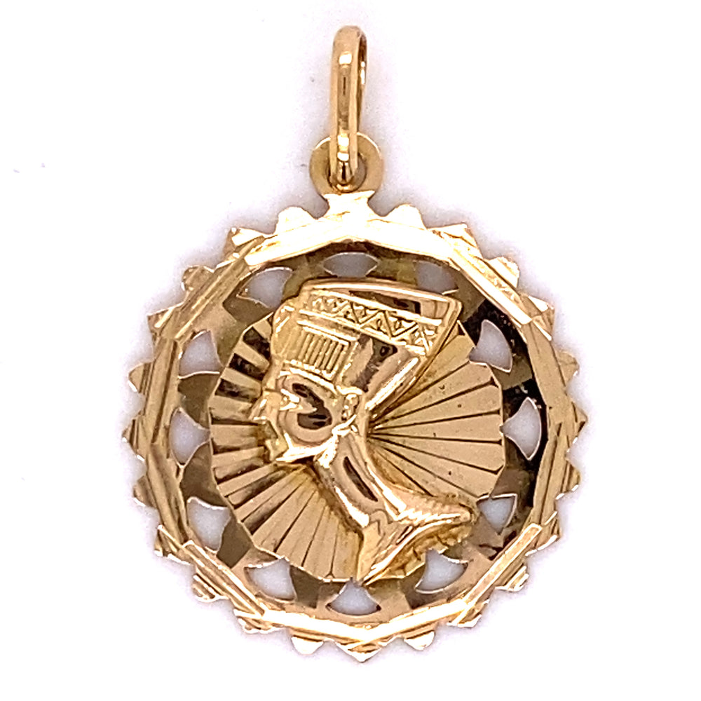 Estate 18K Nefertiti Pendant
