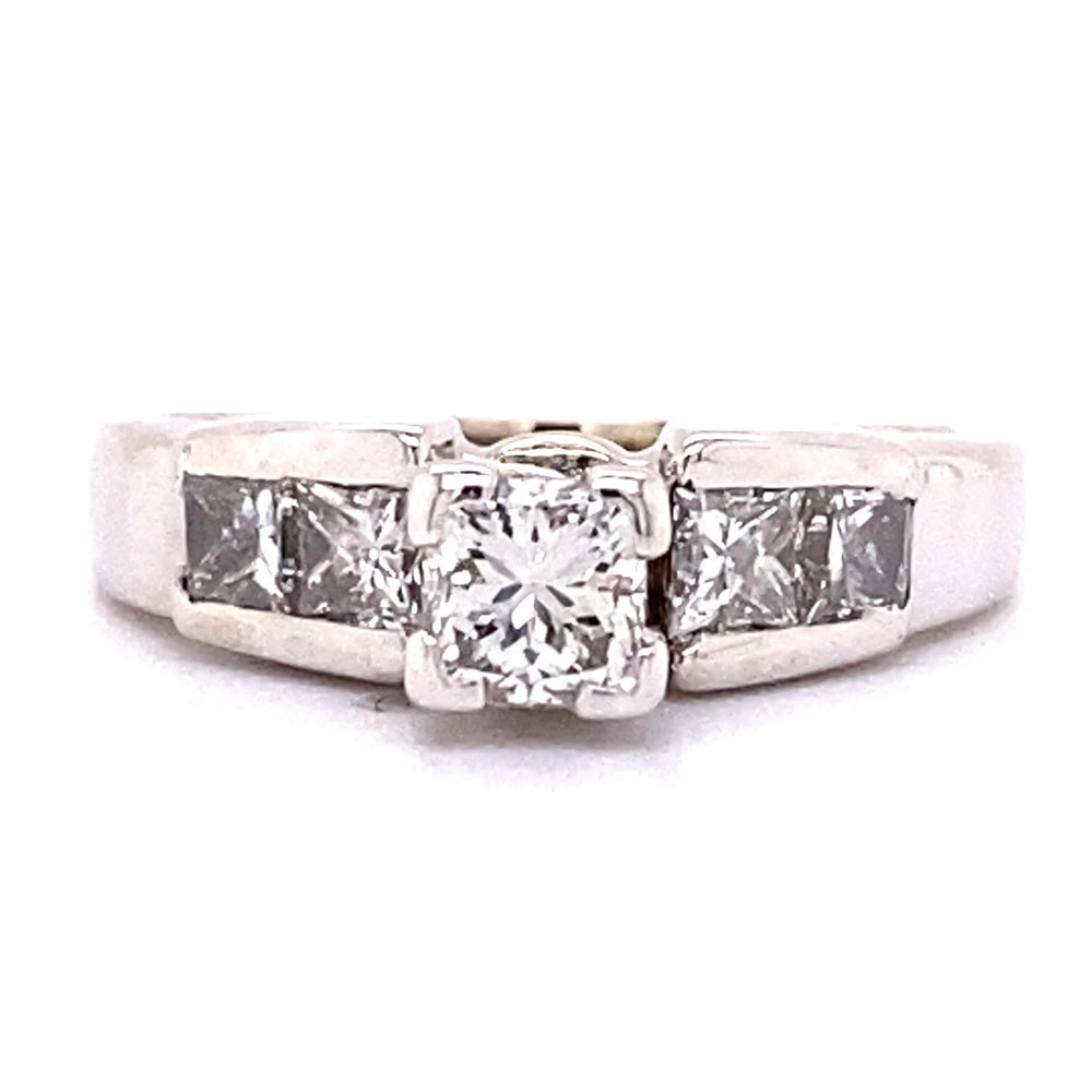 Estate Princess Cut Diamond Engagement Ring