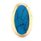 Estate 18K Turquoise Ring