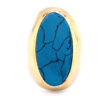 Estate 18K Turquoise Ring