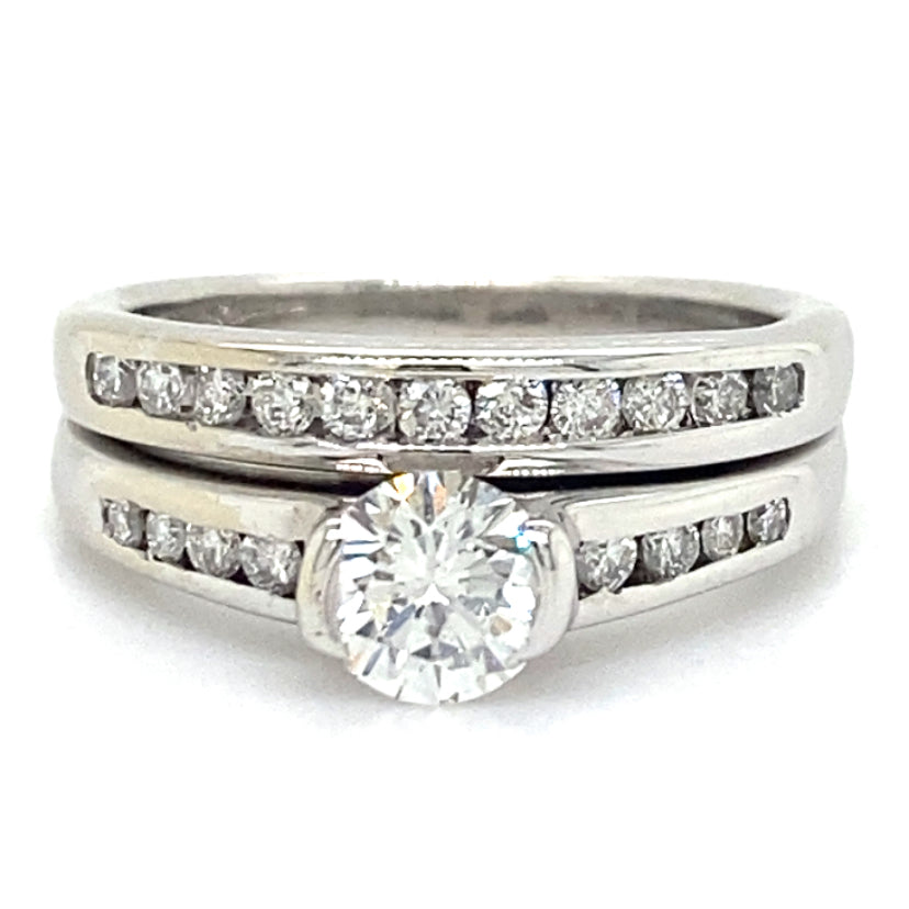 Estate 0.85cttw Diamond Wedding Set