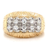 Estate Diamond Textured Ring