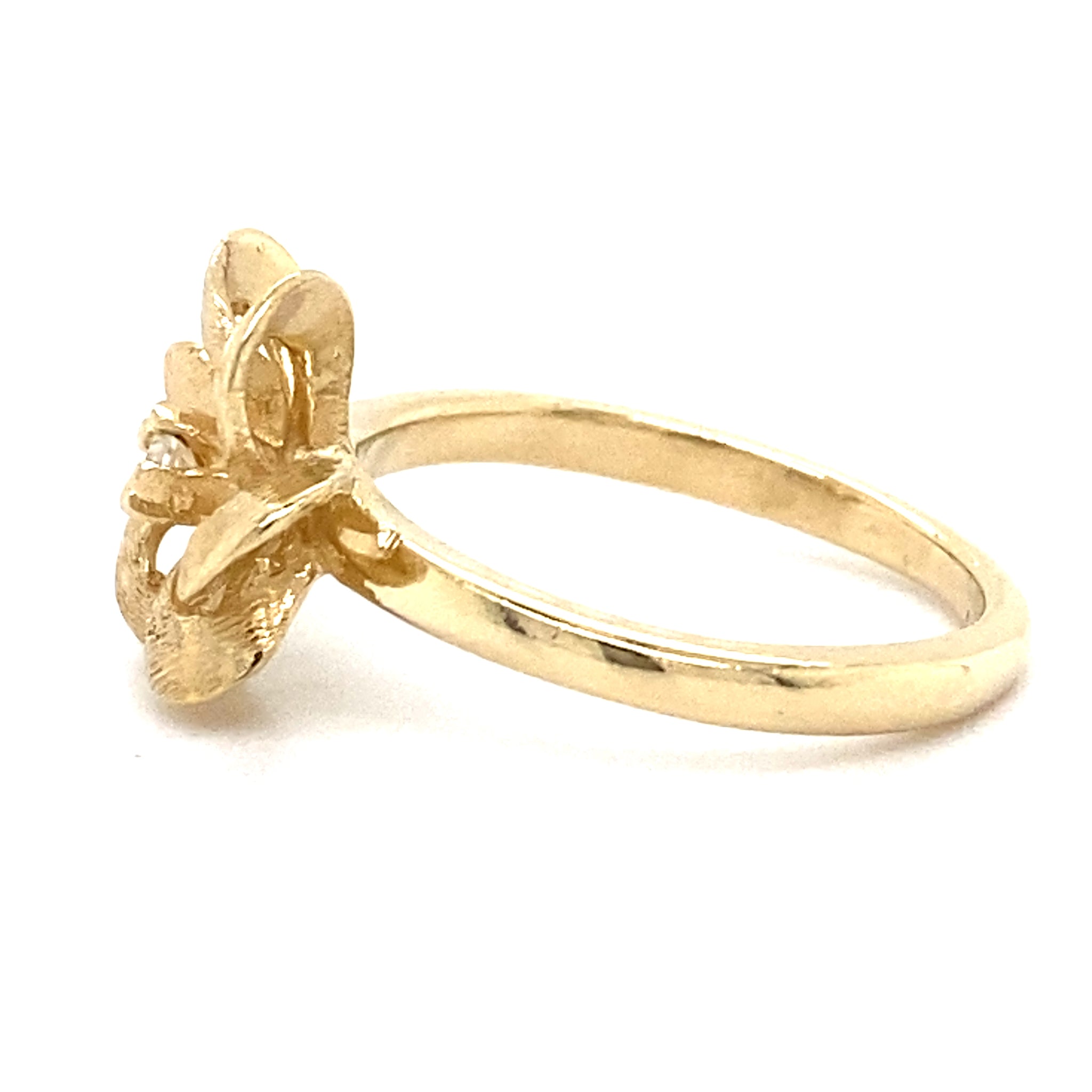 Estate Diamond Pinwheel Flower Ring