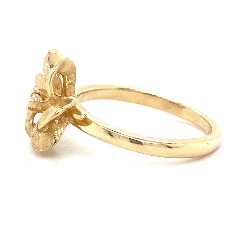 Estate Diamond Pinwheel Flower Ring