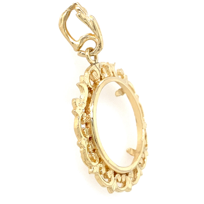 Estate 22mm Coin Pendant Bezel