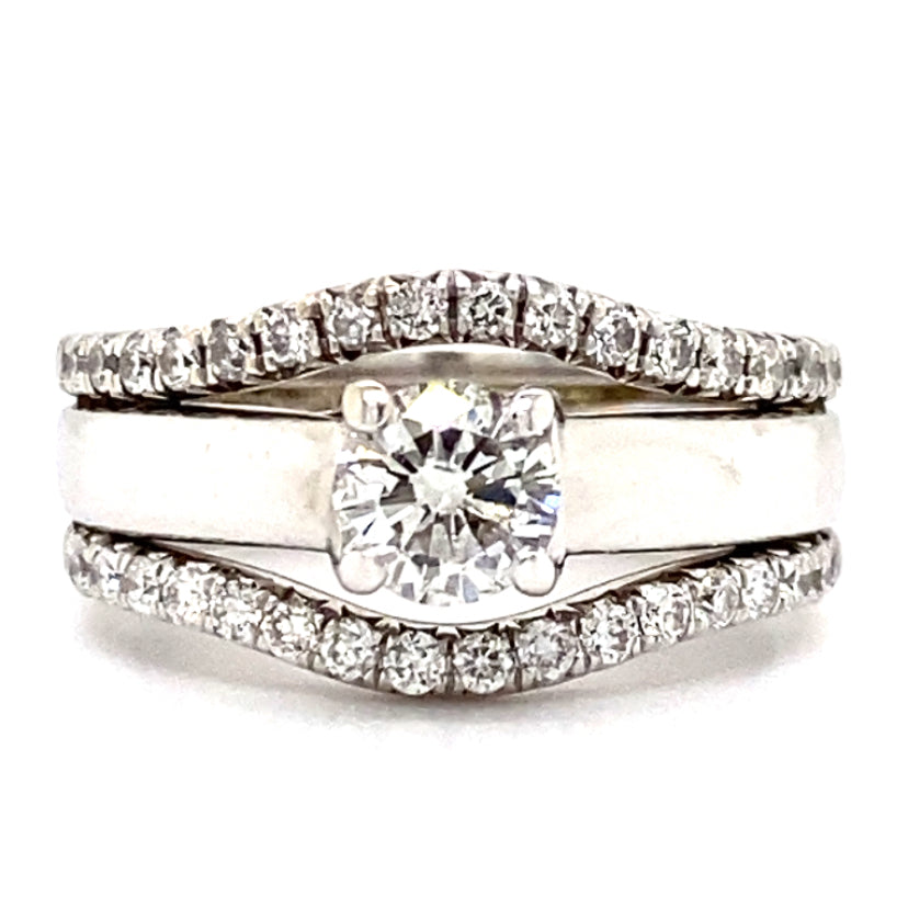 Estate 1.04cttw Wedding Set