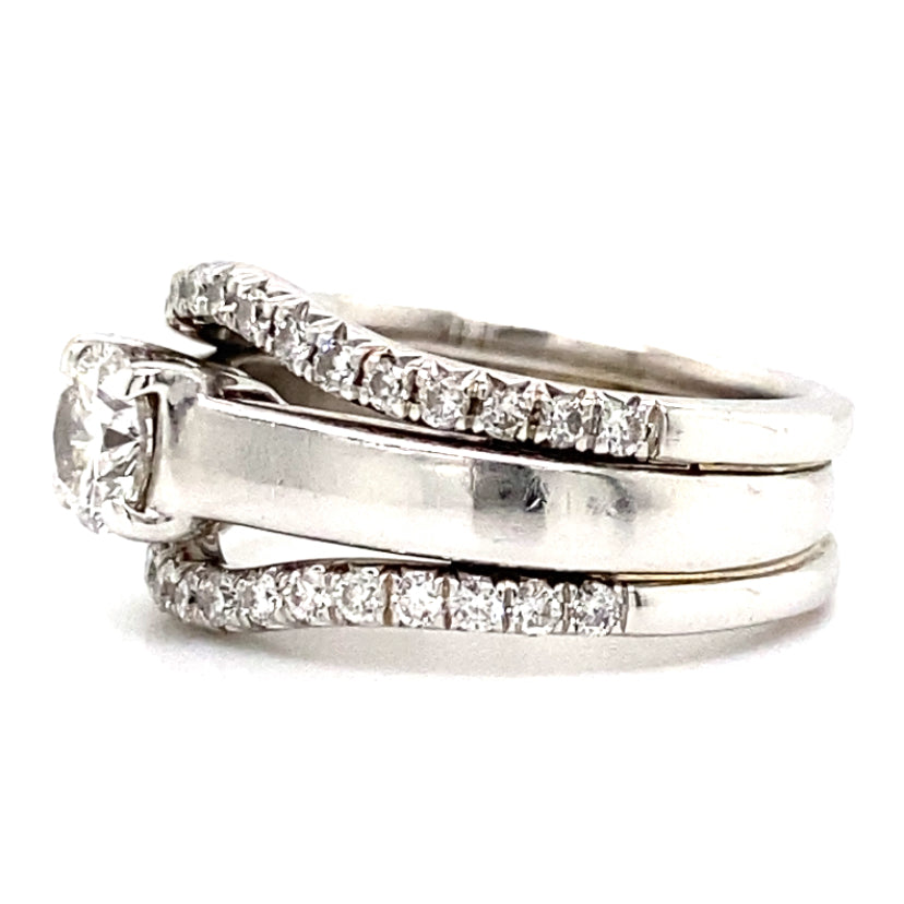 Estate 1.04cttw Wedding Set