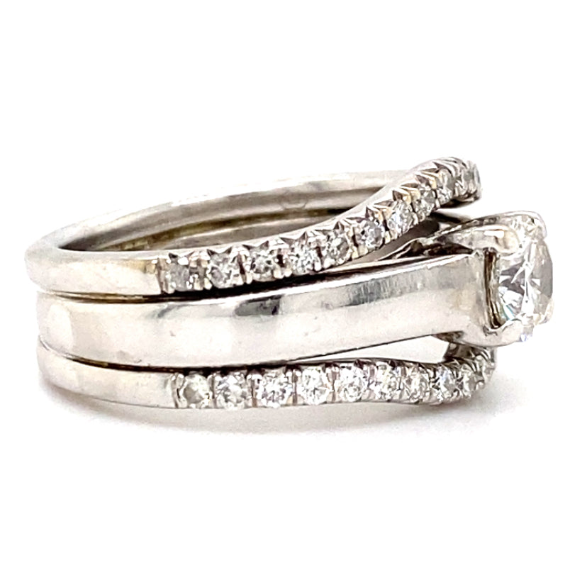 Estate 1.04cttw Wedding Set